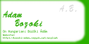 adam bozoki business card